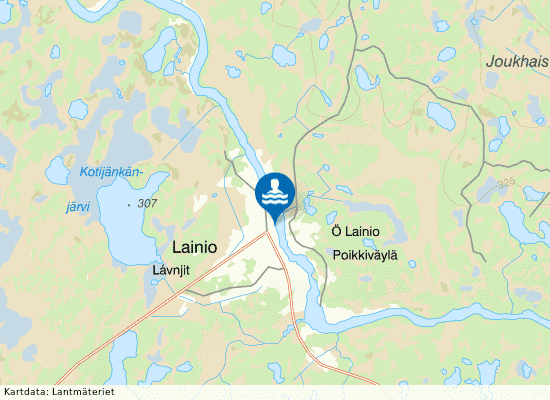 Lainio på kartan