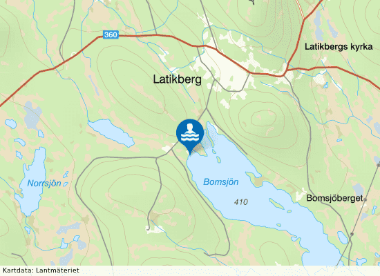 Latikberg på kartan