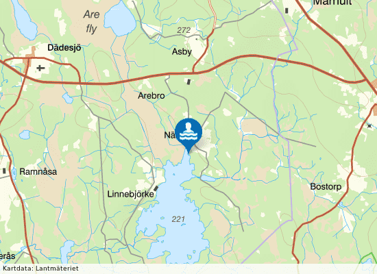 Linnebjörkesjön, Näsby på kartan