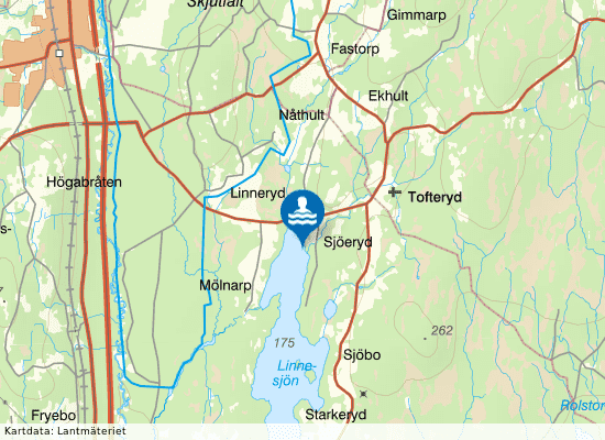 Linnesjöbadet på kartan