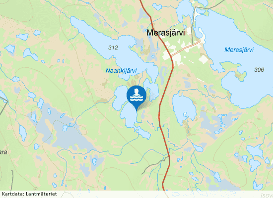Merasjärvi på kartan