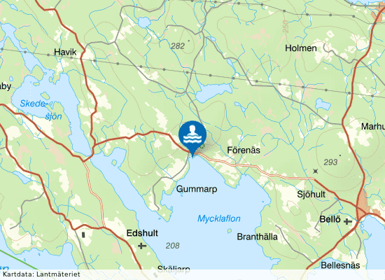 Mycklaflon, Norrsånna på kartan