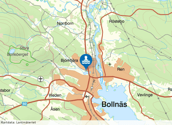 Björktjäratjärn på kartan