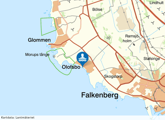 Olofsbo på kartan