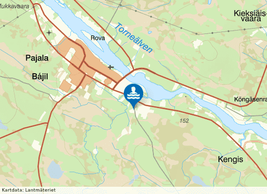 Pajala, Myllyoja på kartan