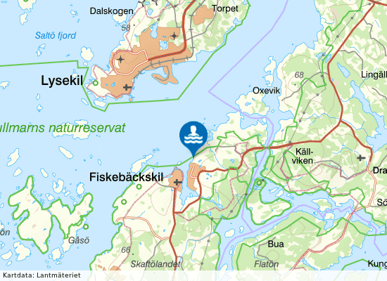 Rödbergsvik på kartan