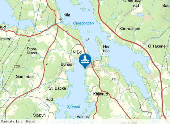 Sjönsjö, Södra Ed på kartan