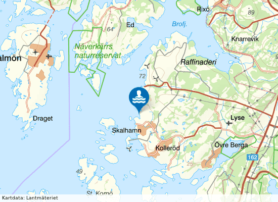 Skalhamns camping på kartan