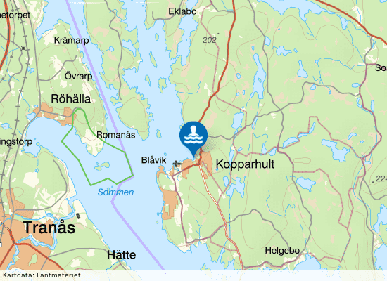 Sommen, Blåvik på kartan