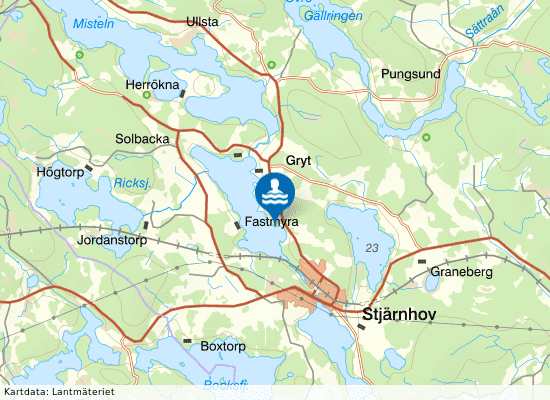 Stjärnhov Kyrksjön Dammhagen på kartan