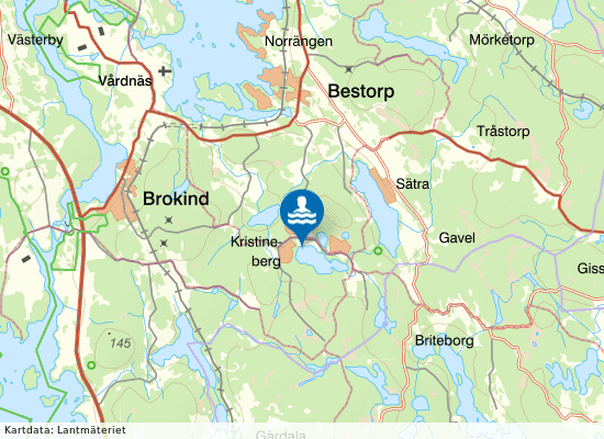 Storsjön, Kristineberg stora på kartan