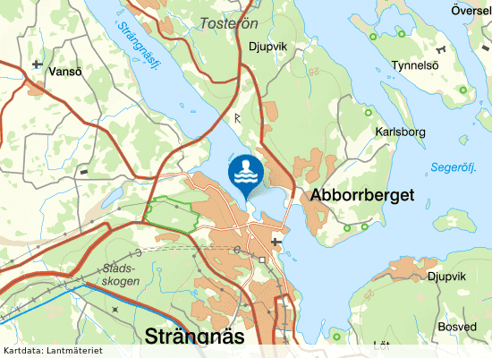 Strängnäsfjärden, Visholmen på kartan