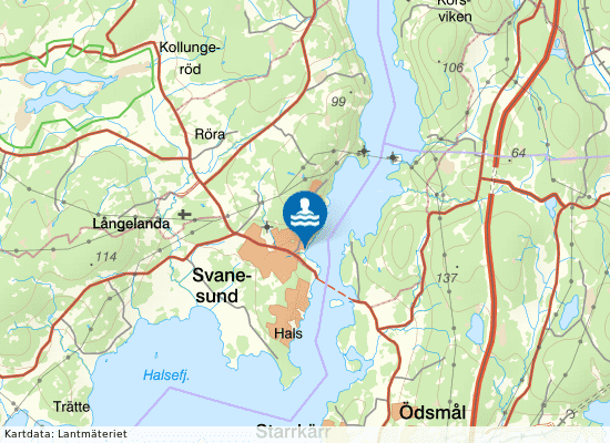 Svanesund på kartan