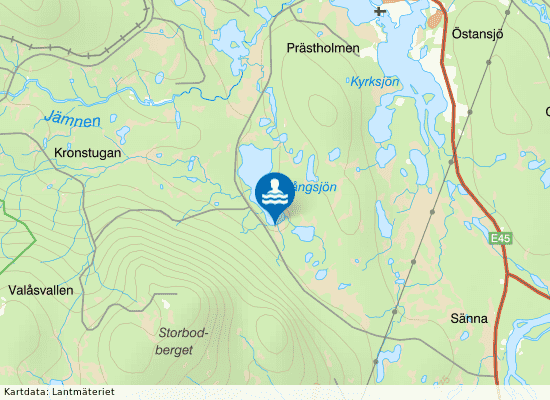 Sångsjön, Ytterhogdal på kartan