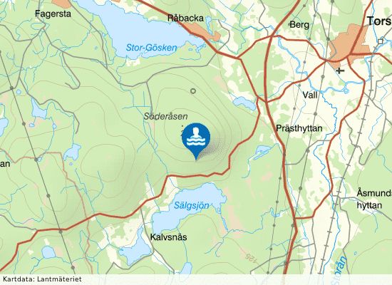 Torshytte-Dammsjön på kartan