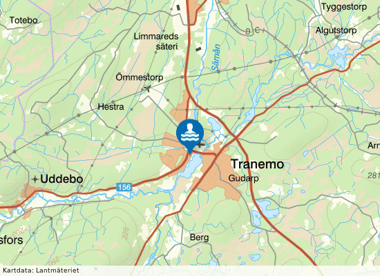 Tranemosjön på kartan