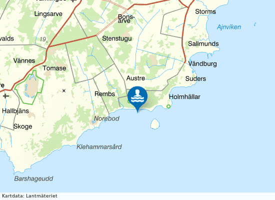 Vamlingbo, Holmhällar på kartan