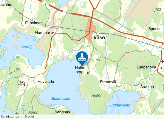 Vänern  S Bottenviken på kartan