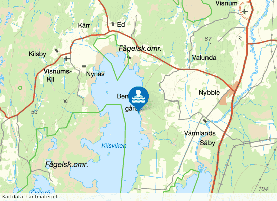 Vänern, Bengtsgård på kartan