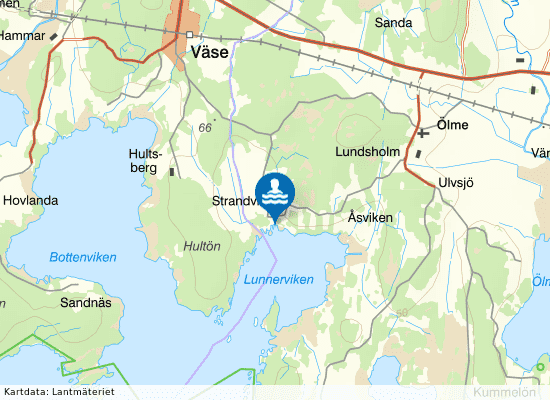 Vänern, Rudsberg Strandvik på kartan
