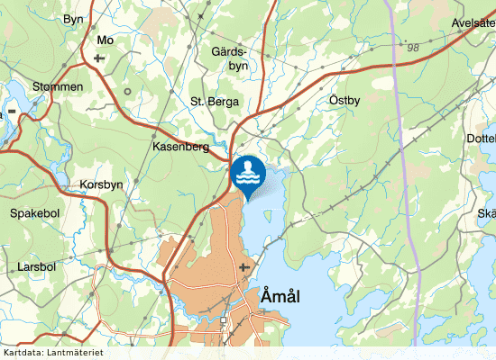 Vänern, Vänersvik på kartan