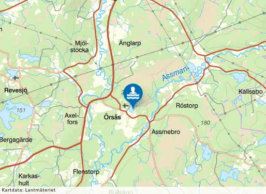 Örsåssjön på kartan
