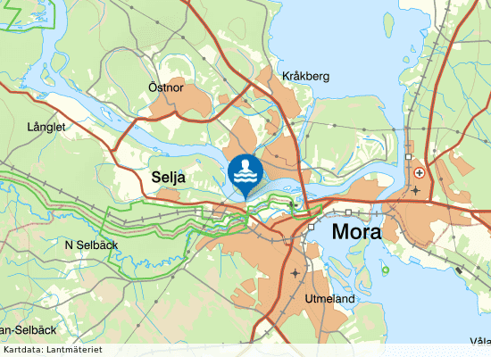 Österdalälven, Mora Camping på kartan
