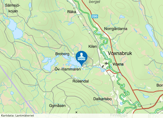 Övre Hammaren, Voxnabruk på kartan