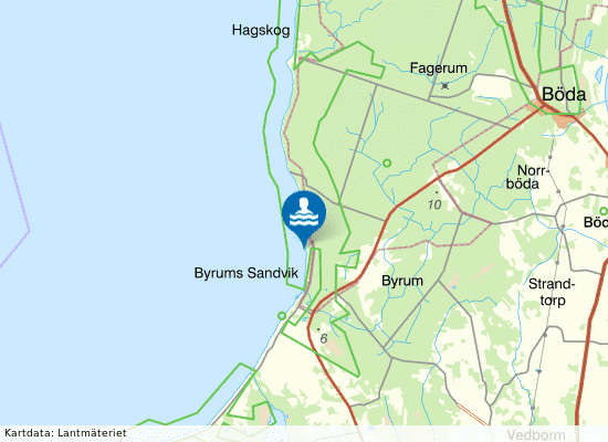 Byrum-Sandvik på kartan