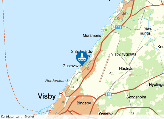 Gustavsvik på kartan