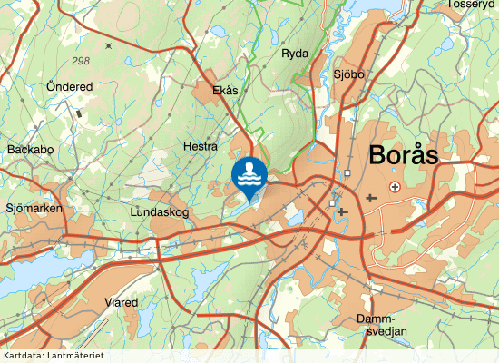 Byttorpssjöns badplats, Borås på kartan
