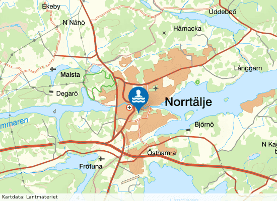 Norrtälje Badhus på kartan