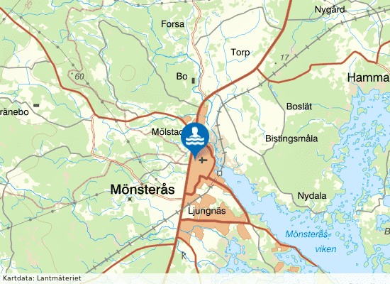 Vattenpalatset i Mönsterås AB på kartan
