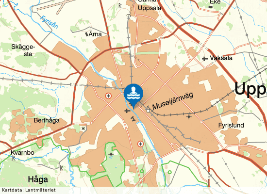 Actic Centralbadet på kartan