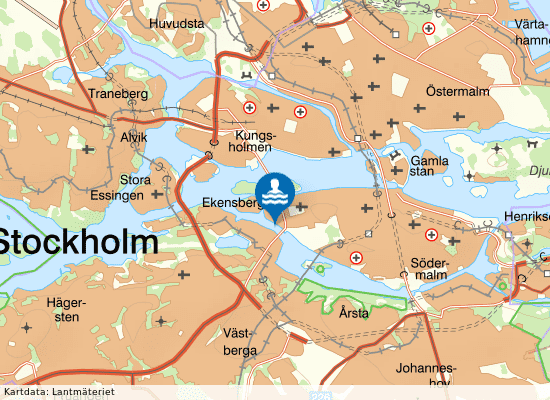 Liljeholmsbadet på kartan