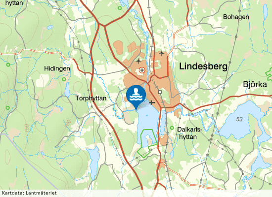 Carlssons, Lindesjön på kartan