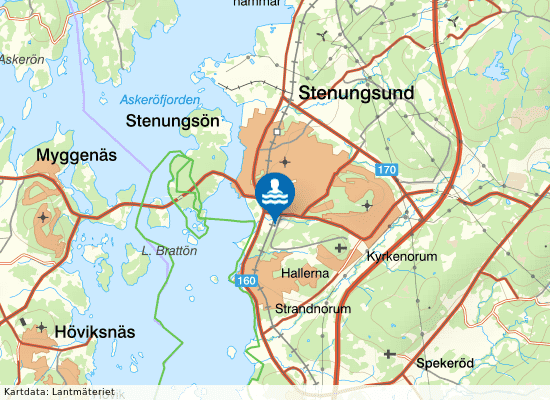 Stenungsund Arena på kartan