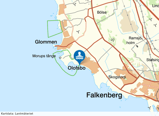 Olofsbo N på kartan