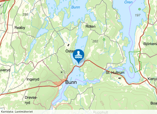 Bunns Badplats på kartan