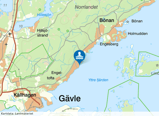 Konsumbadet-Brädviken på kartan