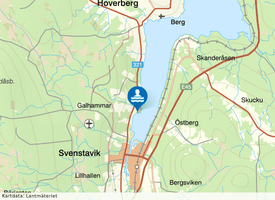 Storsjön, Galhammaruddens badplats på kartan