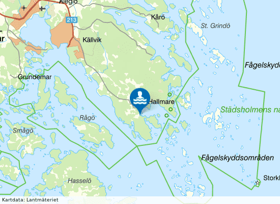 Loftahammar - Hallmare Havsbad på kartan