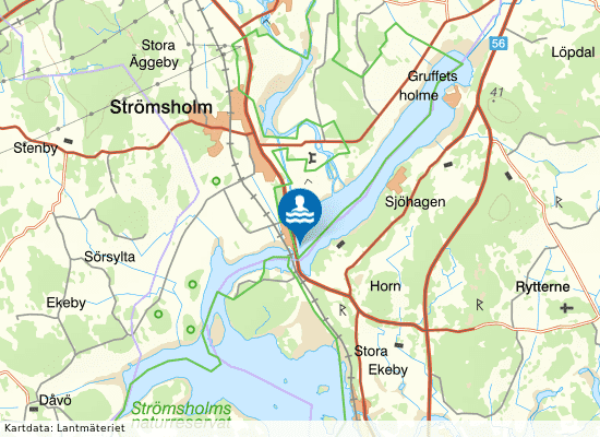 Freden, Borgåsunds badplats på kartan