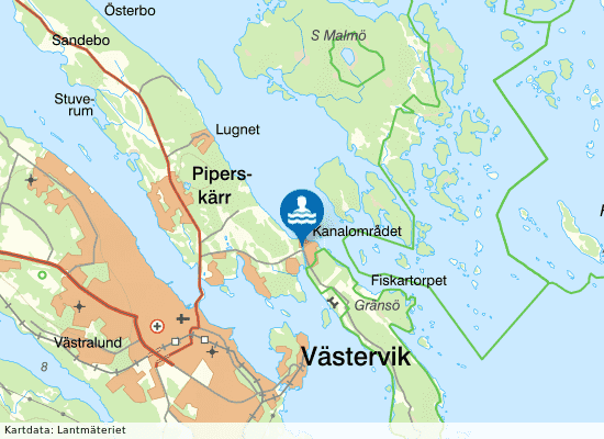 Gränsö, Kanalen på kartan