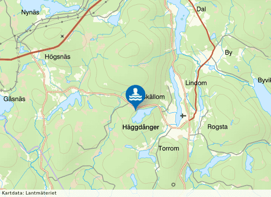 Grötsjöns badplats på kartan