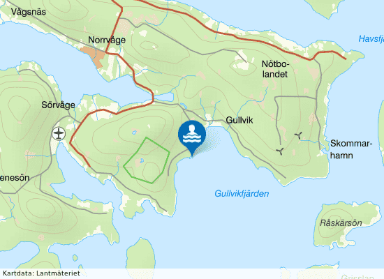 Gullviks havsbad på kartan