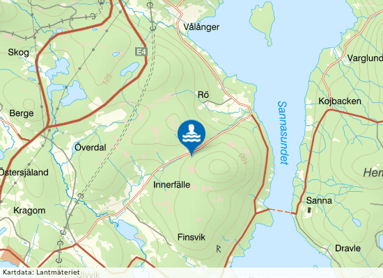 Gussjön, Starreds badplats på kartan