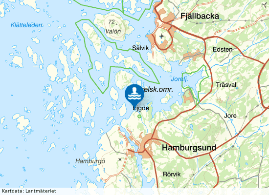 Hamburgsund på kartan