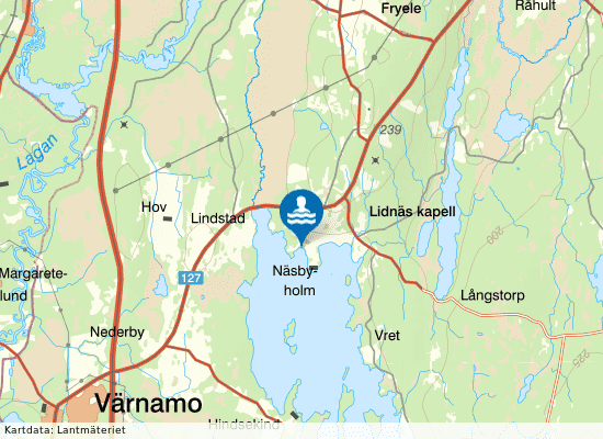 Hindsen, Näsbyholm på kartan