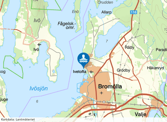Ivösjön, Korsholmen på kartan